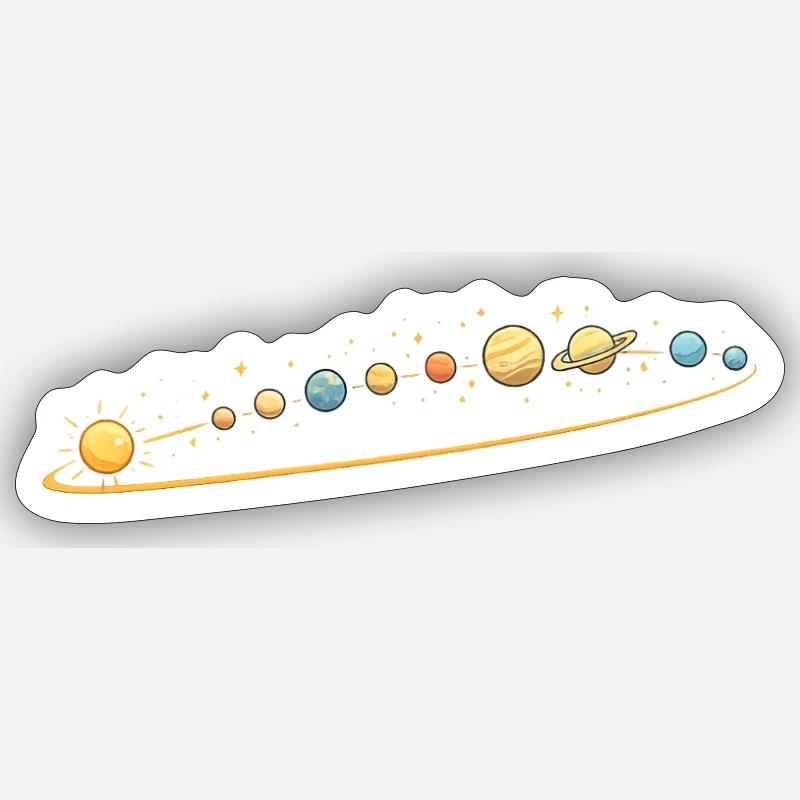 Solar System - Sticker size S (10 x 10 cm) - white matte