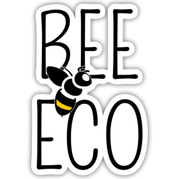 Bee Committed to Organic Transition - Sticker size S (10 x 10 cm) - white matte - Front