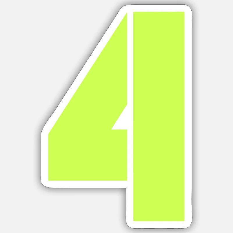 4 - Sticker Größe S (10 x 10 cm) - Mattweiß