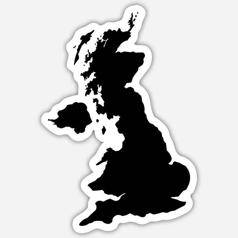 England - Sticker size S (10 x 10 cm) - white matte