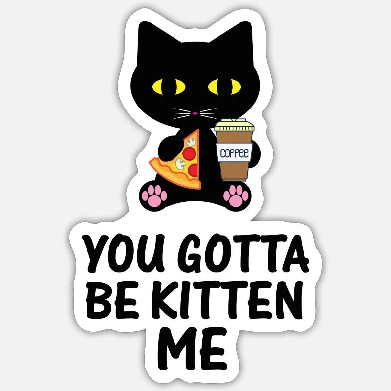 Cat Kitten - Sticker size S (10 x 10 cm) - white matte