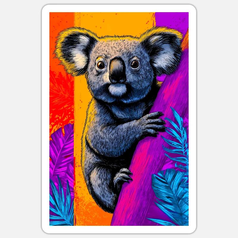 Koala - Sticker size S (10 x 10 cm) - white matte