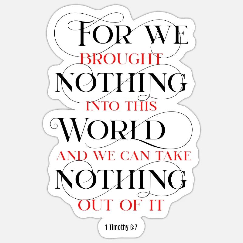 Take Nothing - Sticker size S (10 x 10 cm) - white matte