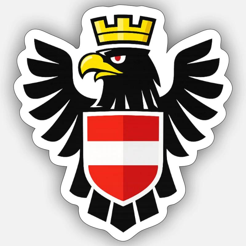 AUSTRIA Identy - Sticker Größe S (10 x 10 cm) - Mattweiß