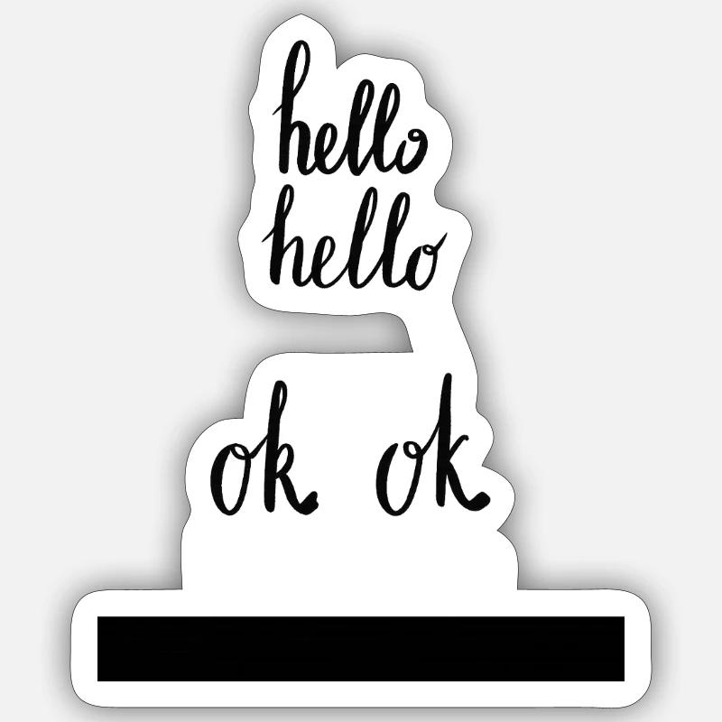 hello hello Sticker Größe S (10 x 10 cm)