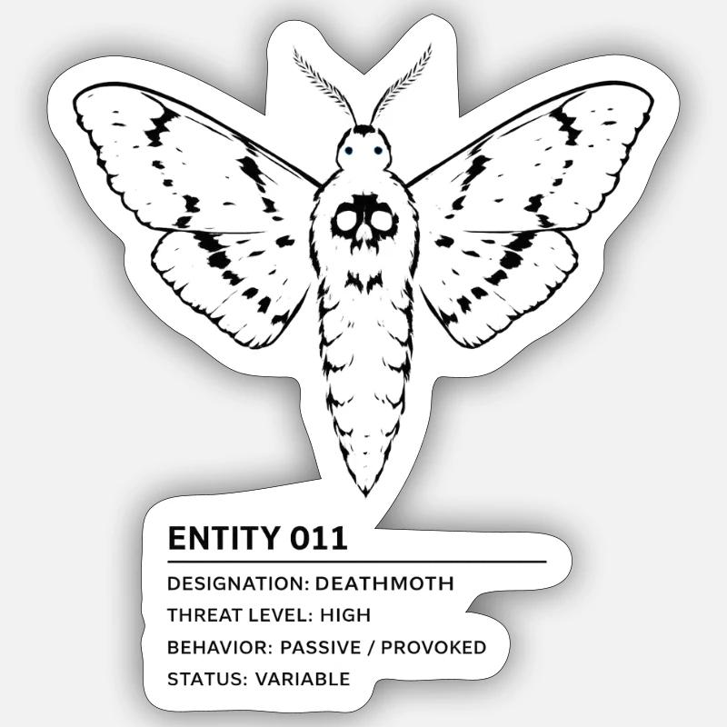Backrooms Entity 11 black - Sticker size S (10 x 10 cm) - white matte