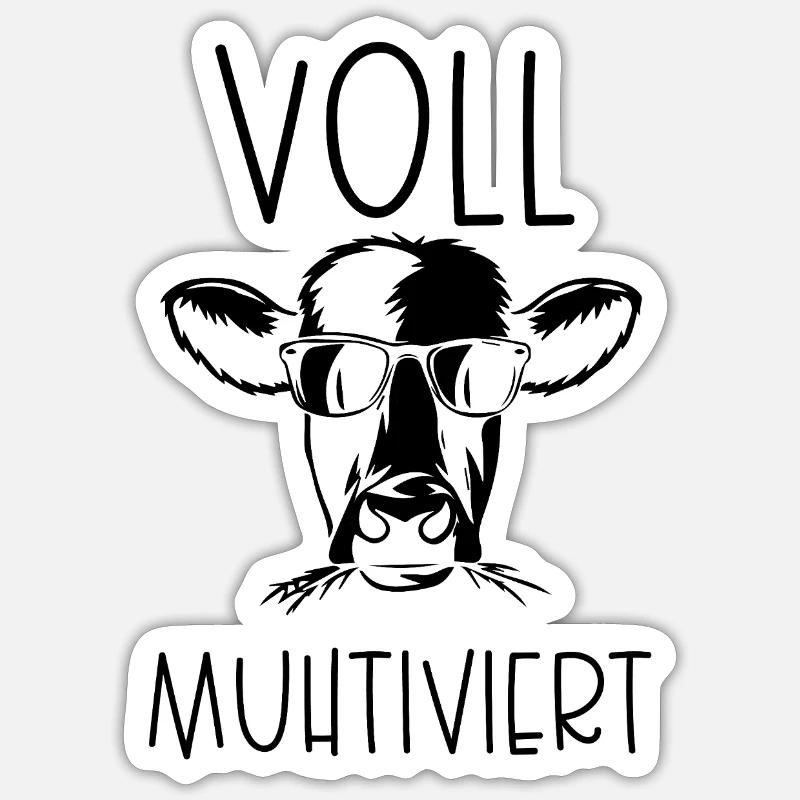 Fully Muhtivated - Sticker size S (10 x 10 cm) - white matte