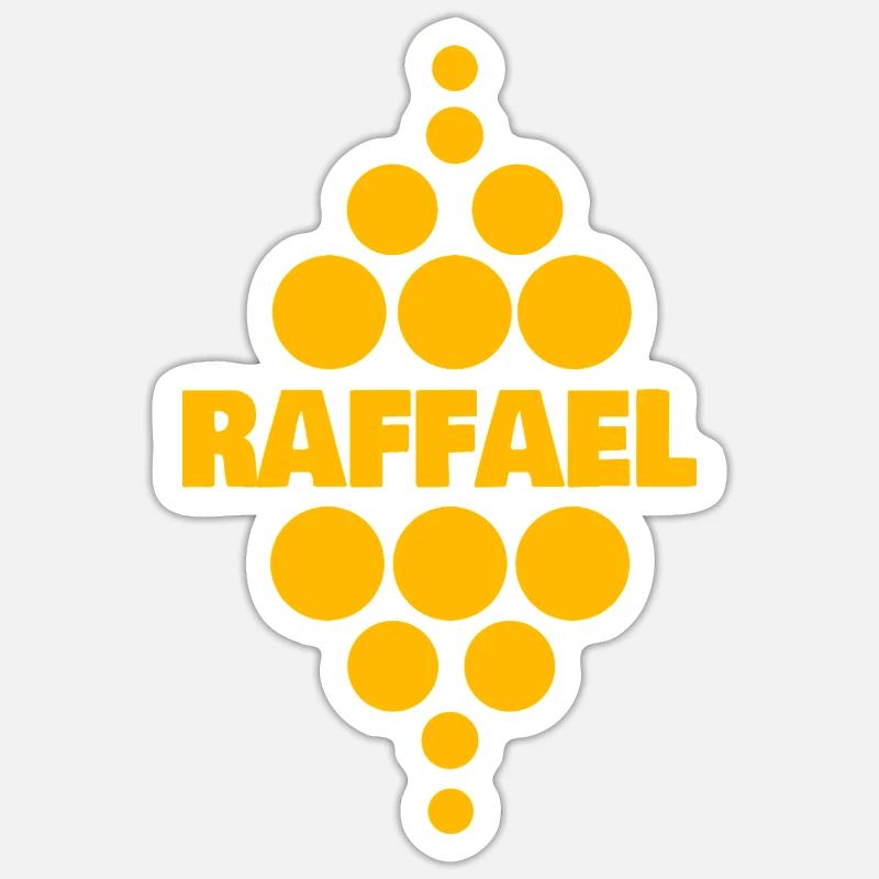 Raphaël comme prénom - Sticker taille S (10 x 10 cm) - blanc mat