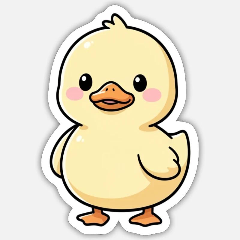 cadeau de canard mignon - Sticker taille S (10 x 10 cm) - blanc mat