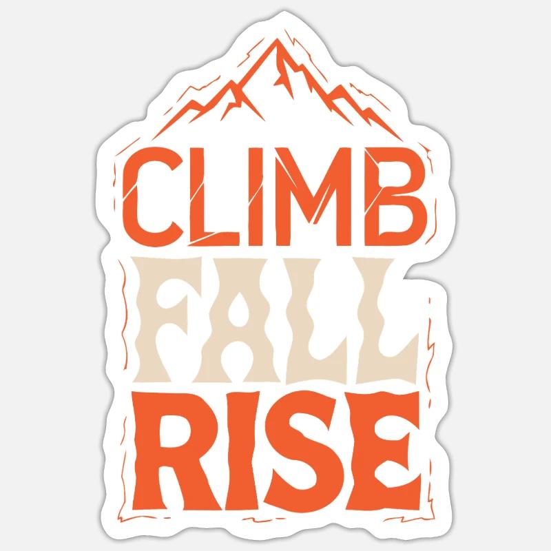 Mountain Climbing and Ascent - Sticker size S (10 x 10 cm) - white matte