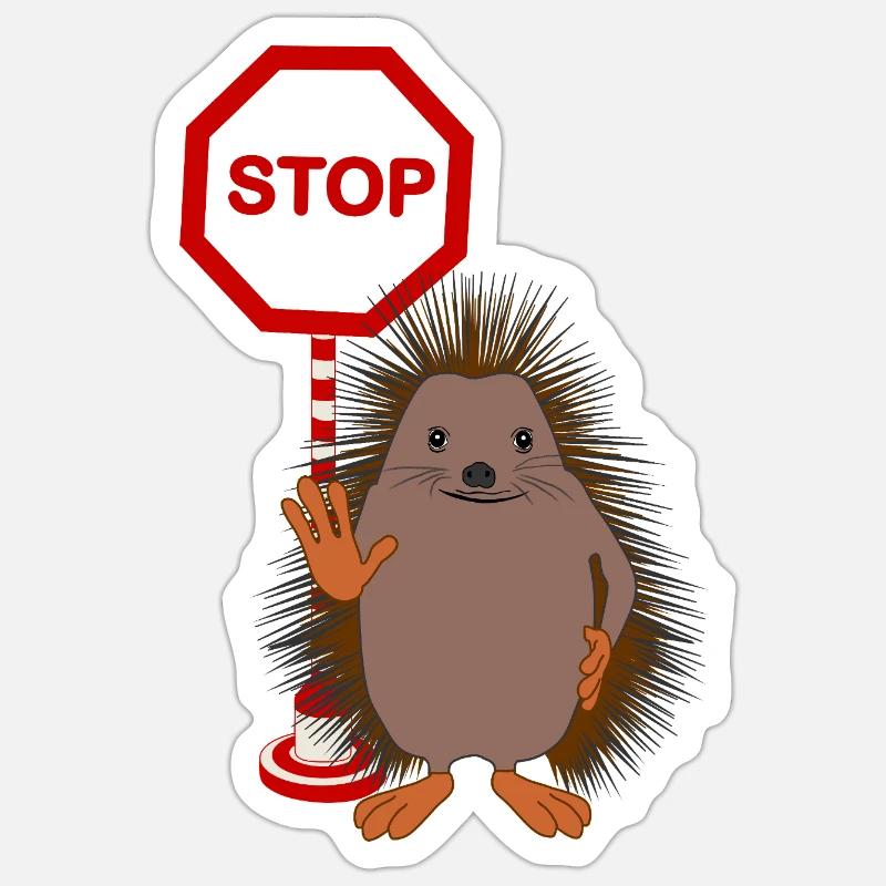 Arrêtez le harcèlement – Sweet Hedgehog - Sticker taille S (10 x 10 cm) - blanc mat