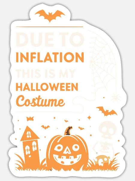 Halloween Inflation Mein Kostüm - Sticker Größe S (10 x 10 cm) - Mattweiß