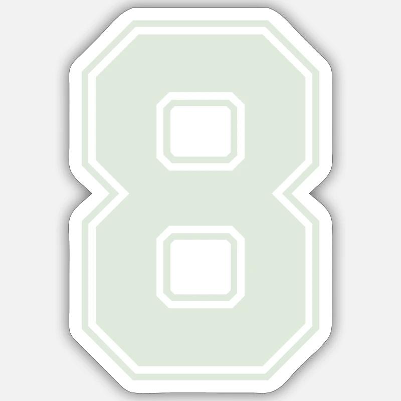 8 - Sticker taille S (10 x 10 cm) - blanc mat