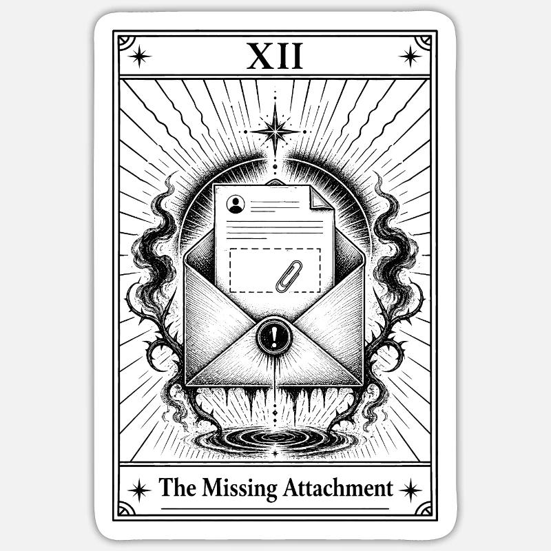 Missing attachment | Tarot Card Everyday - Sticker size S (10 x 10 cm) - white matte