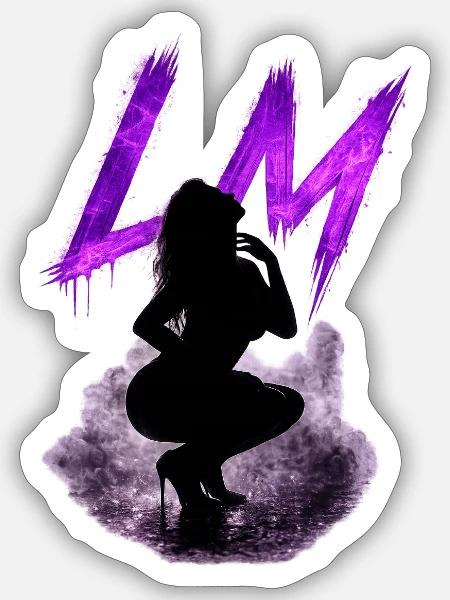 Verführerisches Silhouette - Sticker Größe S (10 x 10 cm) - Mattweiß