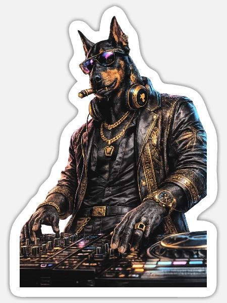 DropWild Knox - Sticker Größe S (10 x 10 cm) - Mattweiß