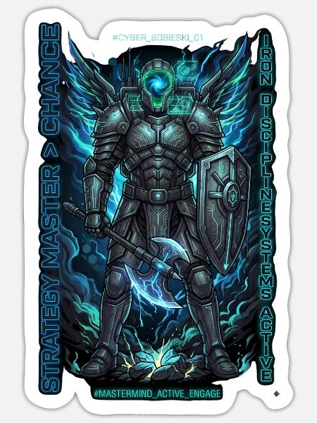 Cyber Sobieski - Sticker Größe S (10 x 10 cm) - Mattweiß