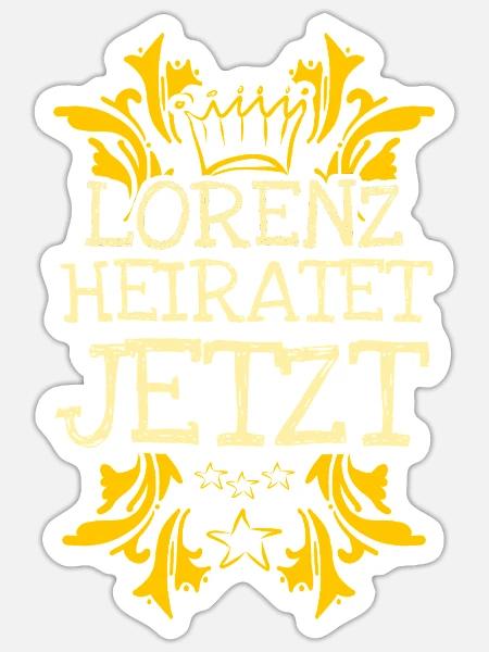 Heirat Lorenz - Sticker Größe S (10 x 10 cm) - Mattweiß