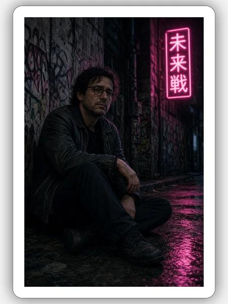 Unzensierter Blick vom Leipziger Asphalt - Sticker Größe S (10 x 10 cm) - Mattweiß