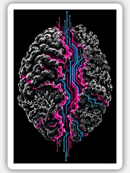 Das biologische Urprogramm - Sticker Größe S (10 x 10 cm) - Mattweiß