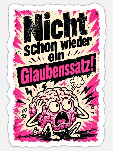Nicht schon wieder ein Glaubenssatz! - Sticker Größe S (10 x 10 cm) - Mattweiß