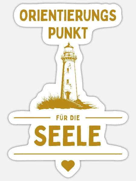 Orientierungspunkt für die Seele - Sticker Größe S (10 x 10 cm) - Mattweiß