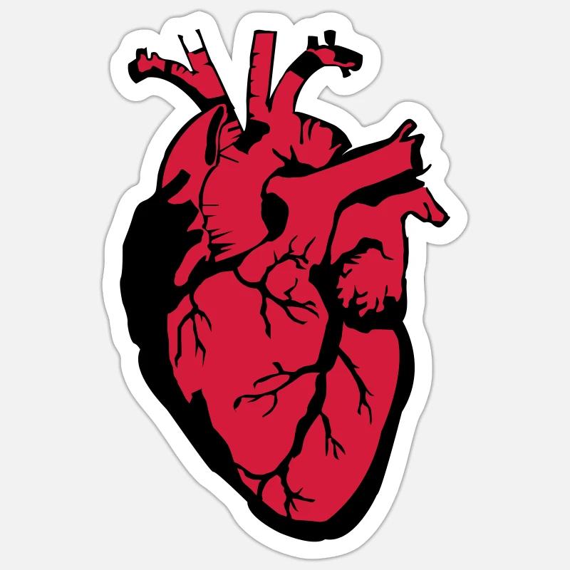 Coeur Coeur - Sticker taille S (10 x 10 cm) - blanc mat