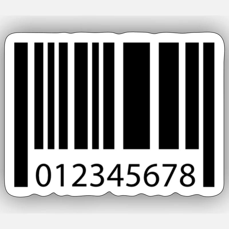 Bar code - Sticker size S (10 x 10 cm) - white matte