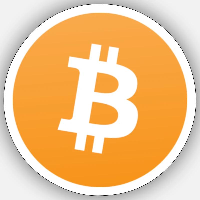 bitcoinlogo - Sticker taille S (10 x 10 cm) - blanc mat