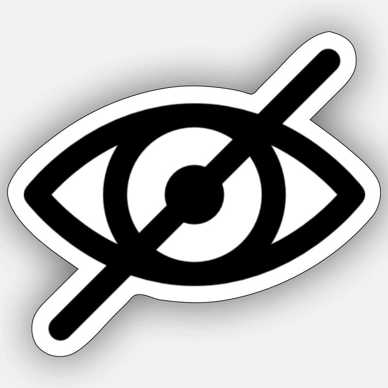 Don't look! - Sticker size S (10 x 10 cm) - white matte
