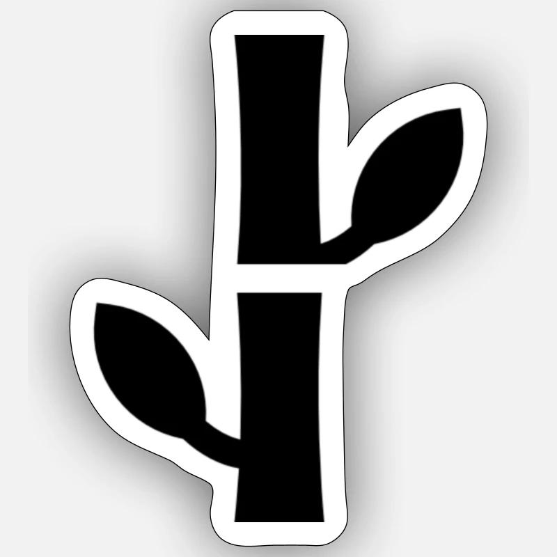 bamboo - Sticker Größe S (10 x 10 cm) - Mattweiß