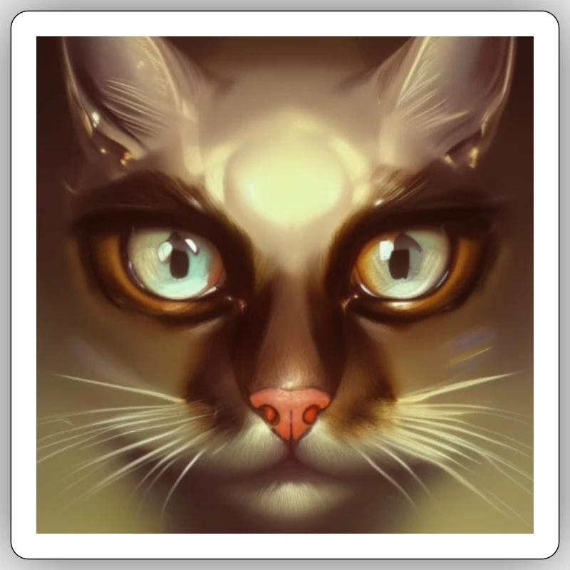 Yeux de chat Sticker taille S (10 x 10 cm)