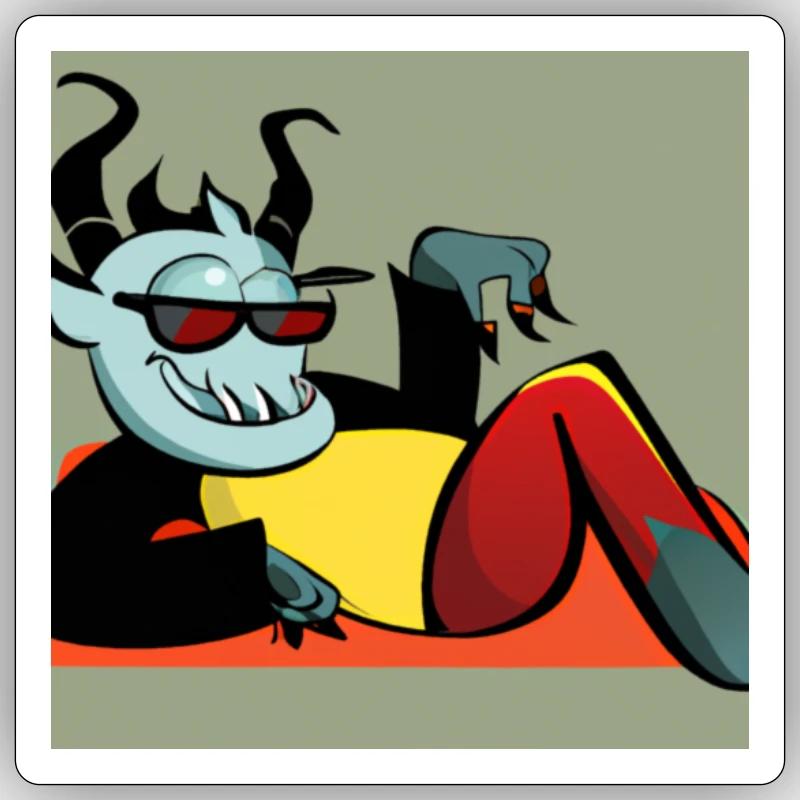 Krampus Percht Devil 2305 Sticker taille S (10 x 10 cm)