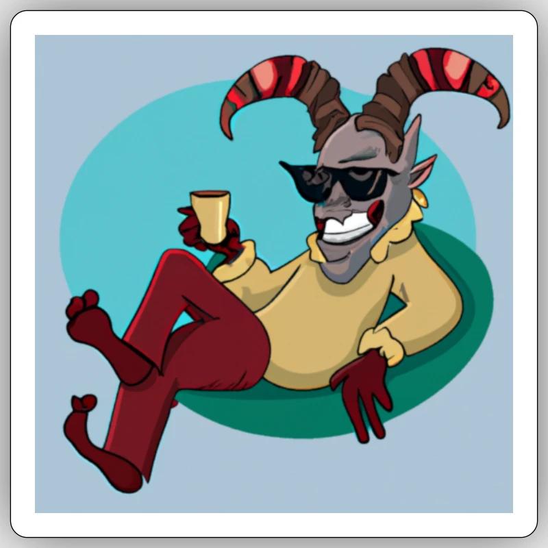 Krampus Percht Devil 2309 Sticker taille S (10 x 10 cm)