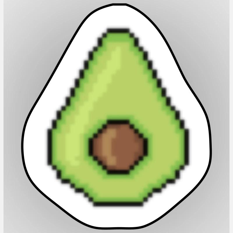 Avocado small Sticker Größe S (10 x 10 cm)