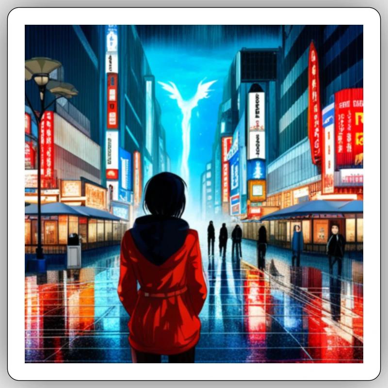 Blauer Drache Sticker Größe S (10 x 10 cm)