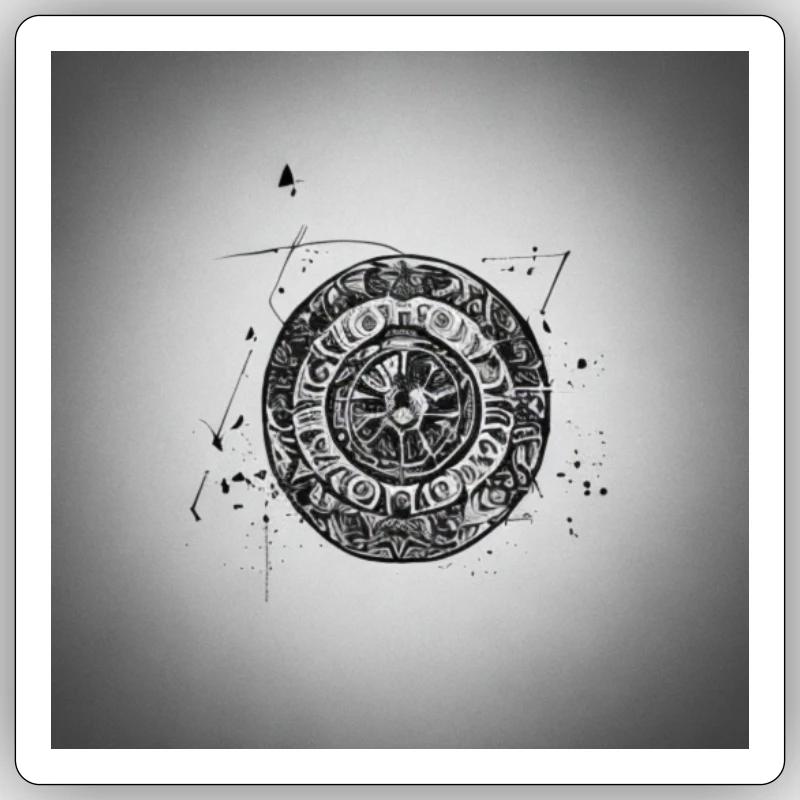 Grey Grooth - Sticker Größe S (10 x 10 cm) - Mattweiß