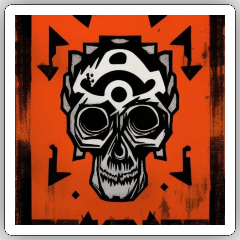 Schädelkunst Sticker Größe S (10 x 10 cm)