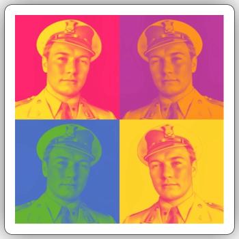Major Moor - Sticker Größe S (10 x 10 cm) - Mattweiß - Vorne