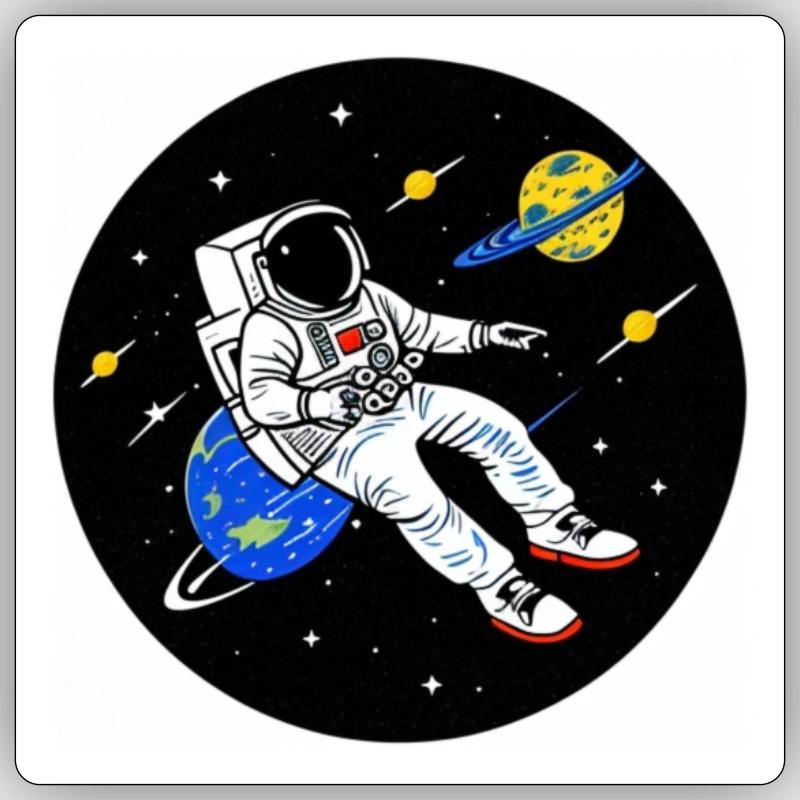 Astronaut - Sticker size S (10 x 10 cm) - white matte