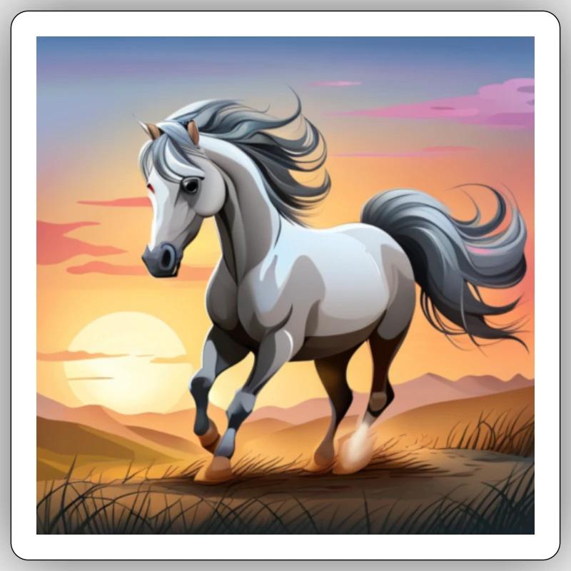 Pferde Liebe Sticker Größe S (10 x 10 cm)