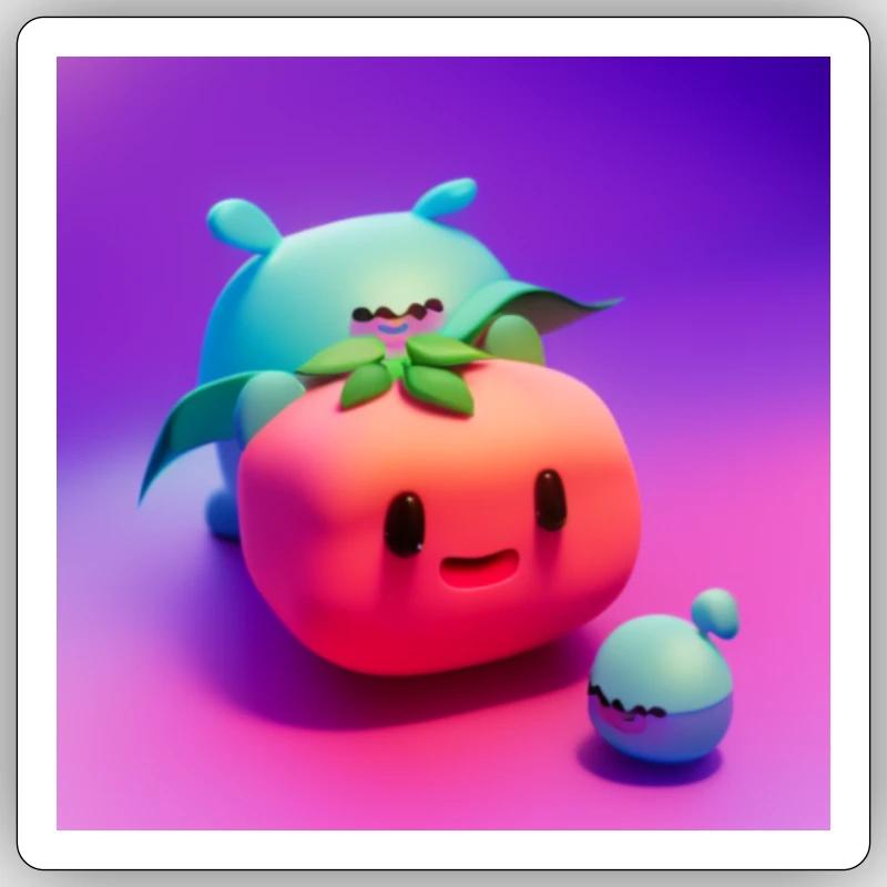 Watermelon - Sticker Größe S (10 x 10 cm) - Mattweiß