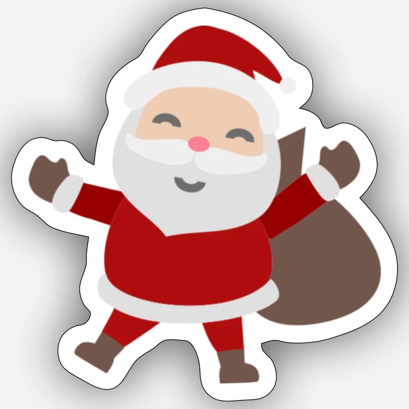 Weihnachtsmann Sticker Größe S (10 x 10 cm)