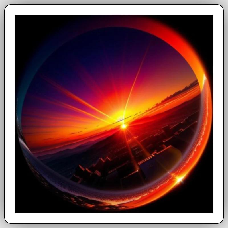 Surreal Sunset Sticker size S (10 x 10 cm)