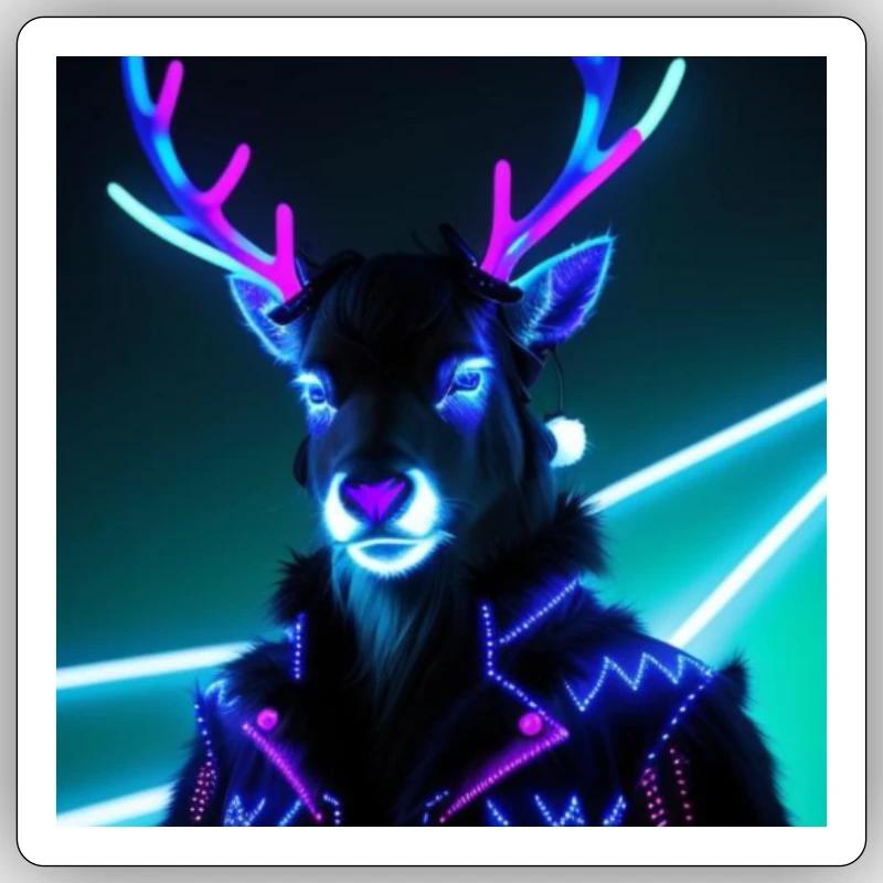 Fusion de rennes électriques Sticker taille S (10 x 10 cm)