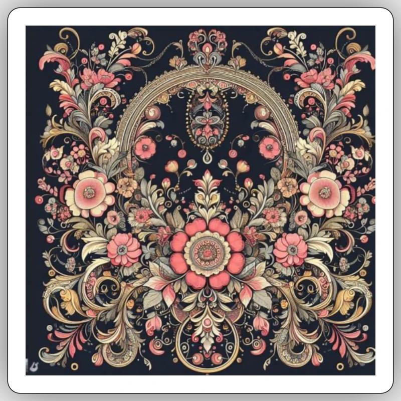 Mandala Vision - Sticker taille S (10 x 10 cm) - blanc mat