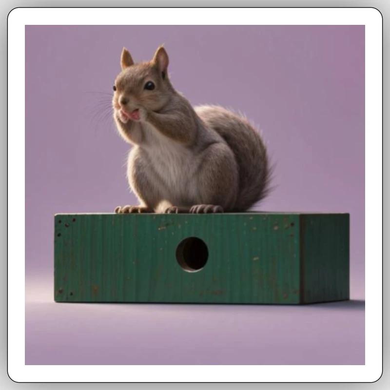 Écureuil Eichhörnchen Sticker taille S (10 x 10 cm)