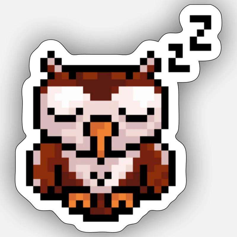 Owl - Sticker size S (10 x 10 cm) - white matte