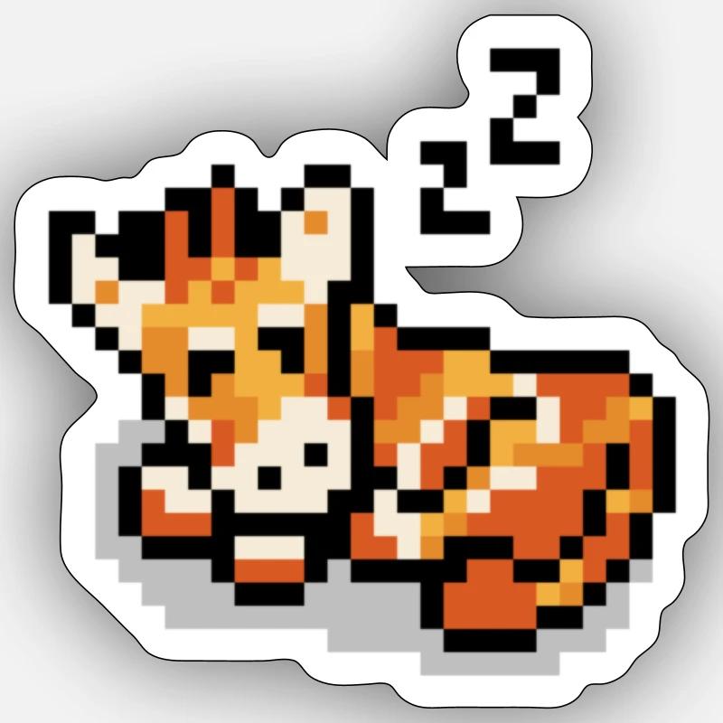 Giraffe - Sticker Größe S (10 x 10 cm) - Mattweiß