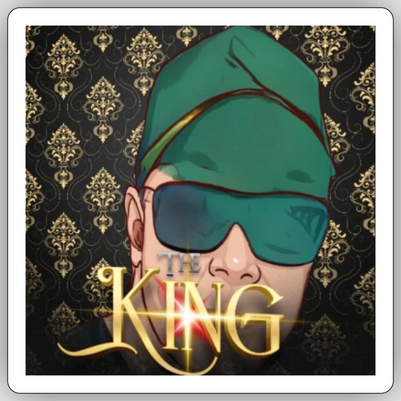 King - Sticker Größe S (10 x 10 cm) - Mattweiß